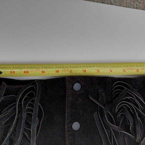 Vintage 80's Wilson's Leather Women's Black Fringe Suede Jacket Size S - Picture 15 of 15